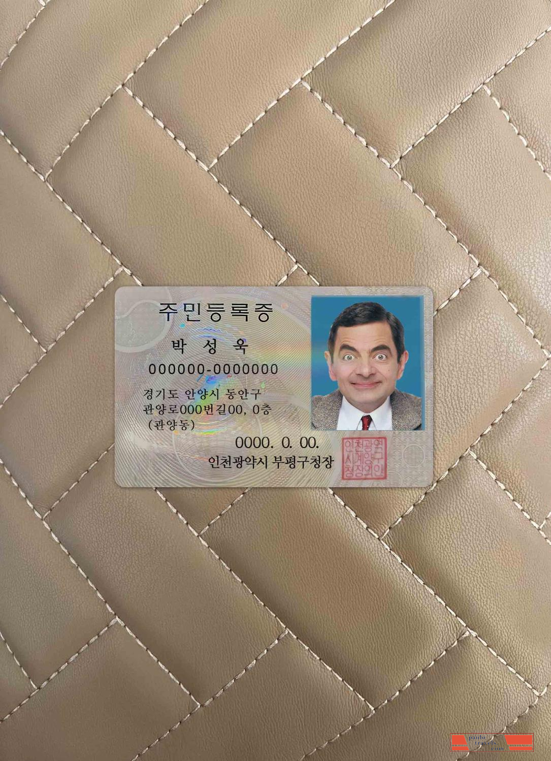 Korea ID photolook FRONT PSD template